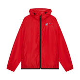COMME DES GARCONS Play X Kway Hooded Jacket Red at Gravity NYC
